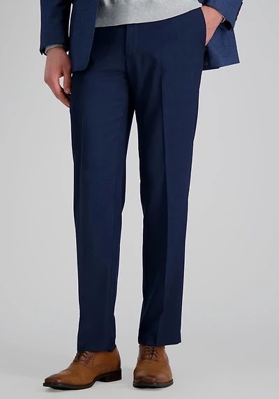 Men's Haggar Premium Comfort Straight Fit Flat Front Dress Pants at Jos. A. Bank, Blue