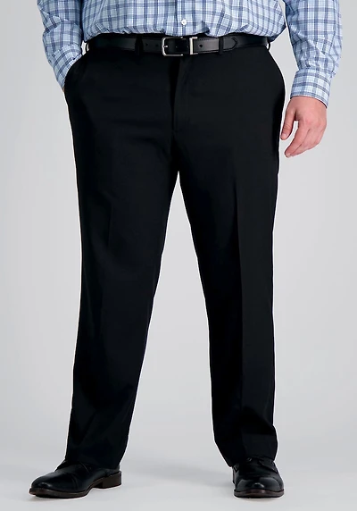 Men's Big & Tall Haggar Big & Tall Premium Comfort Tailored Fit Flat Front Dress Pant at Jos. A. Bank, Black