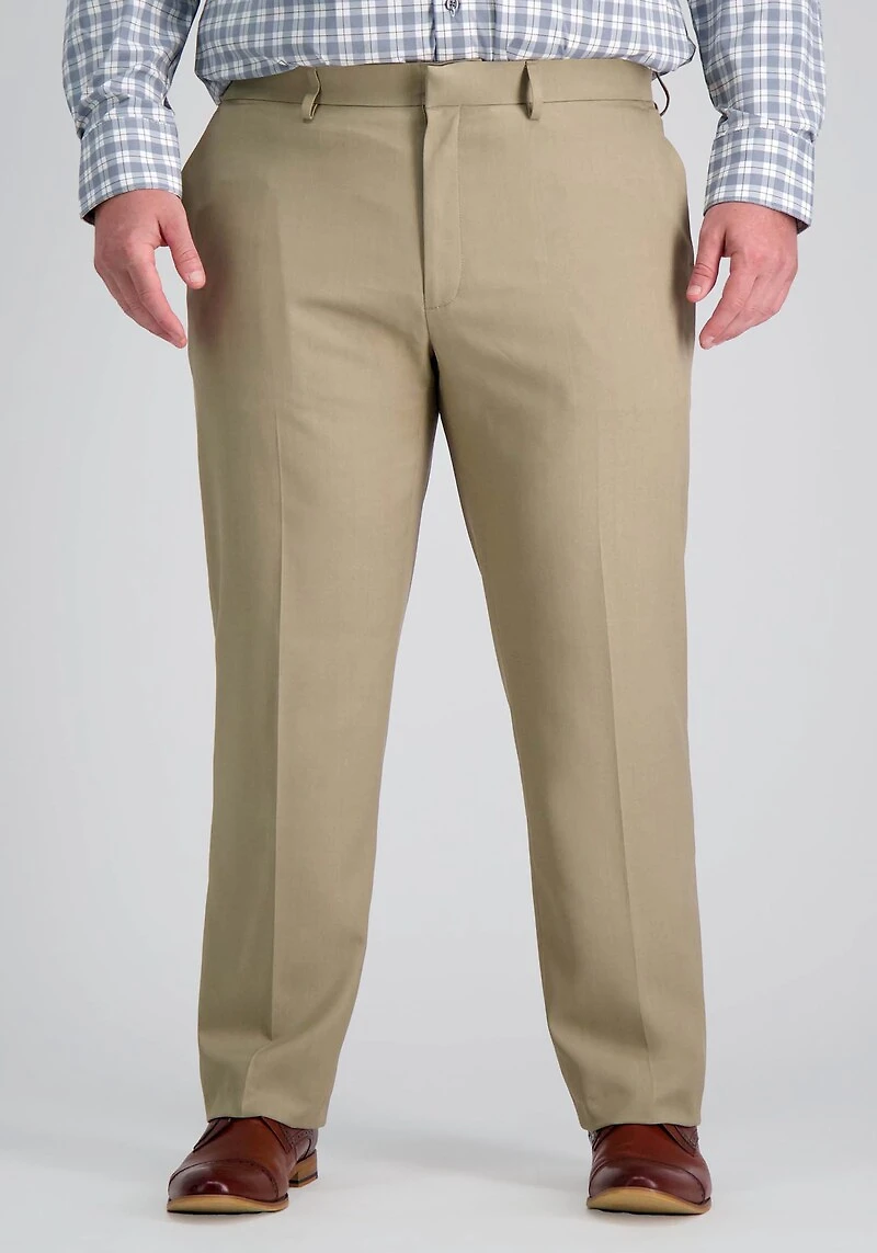 Men's Big & Tall Haggar Big & Tall Premium Comfort Tailored Fit Flat Front Dress Pant at Jos. A. Bank, Tan