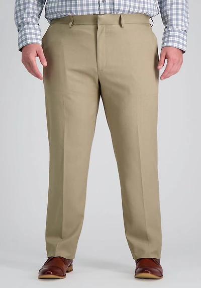 Men's Big & Tall Haggar Big & Tall Premium Comfort Tailored Fit Flat Front Dress Pant at Jos. A. Bank, Tan