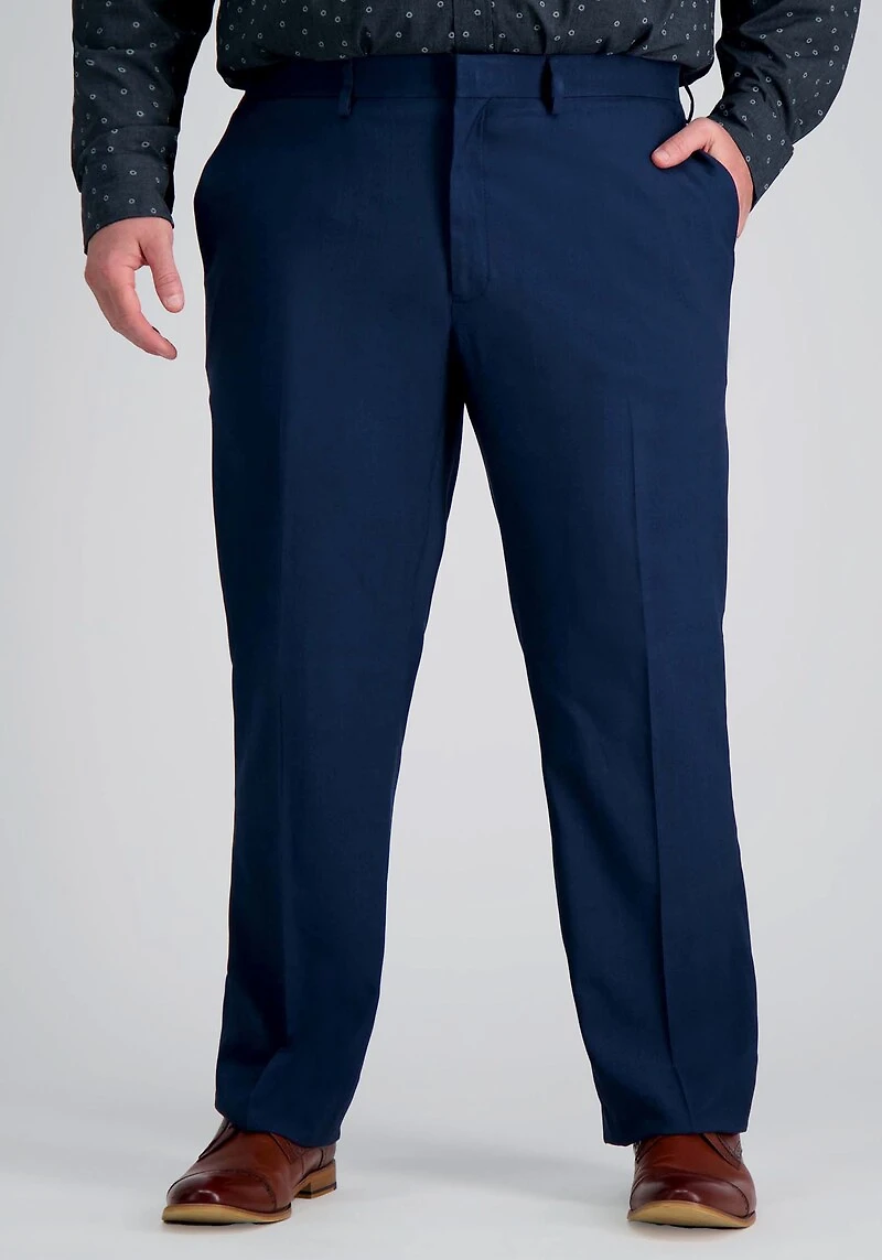 Men's Big & Tall Haggar Big & Tall Premium Comfort Tailored Fit Flat Front Dress Pant at Jos. A. Bank, Blue