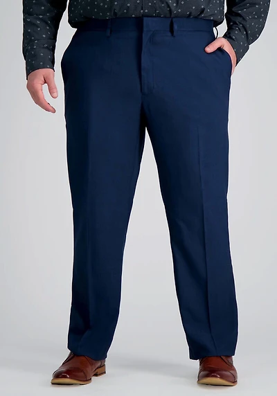 Men's Big & Tall Haggar Big & Tall Premium Comfort Tailored Fit Flat Front Dress Pant at Jos. A. Bank, Blue