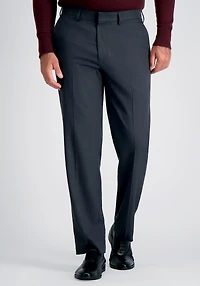 Men's Haggar Premium Comfort Straight Fit Tonal Windowpane Flat Front Dress Pants at Jos. A. Bank, Charcoal/Grey