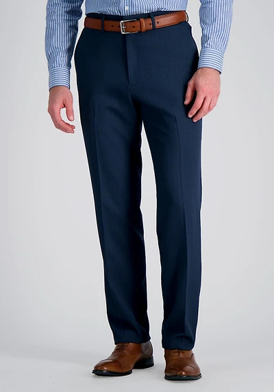 Men's Haggar Premium Comfort Straight Fit Tonal Windowpane Flat Front Dress Pants at Jos. A. Bank, Blue