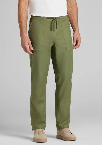 Men's Reserve Collection Tailored Fit Garment-Dyed Field Pants at Jos. A. Bank, Green/Olivine