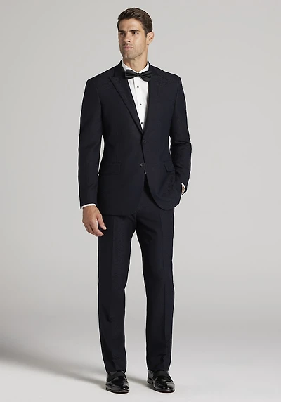 Men's Jos. A. Bank Comfort Stretch Tailored Fit Navy Paisley Tuxedo Jacket at Jos. A. Bank, Blue/Navy