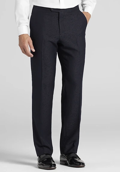 Men's Jos. A. Bank Comfort Stretch Tailored Fit Navy Paisley Tuxedo Pants at Jos. A. Bank, Blue/Navy