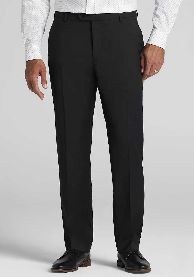 Men's Traveler COOLMOTION Tailored Fit Suit Pants at Jos. A. Bank, Black