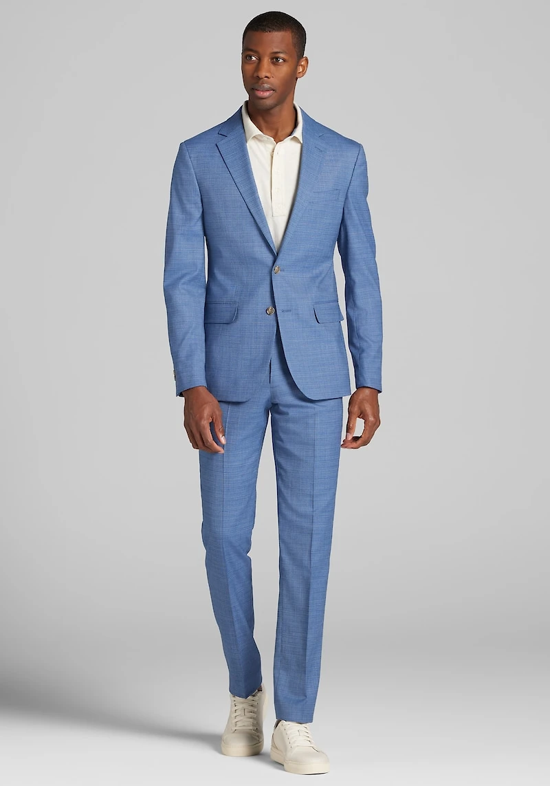 Men's Jos. A. Bank Slim Fit Wool Blend Crosshatch Suit Jacket at Jos. A. Bank, Blue