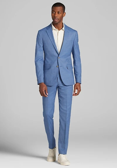 Men's Jos. A. Bank Slim Fit Wool Blend Crosshatch Suit Jacket at Jos. A. Bank, Blue