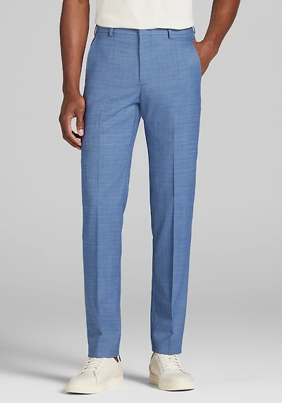 Men's Jos. A. Bank Slim Fit Wool Blend Crosshatch Suit Pants at Jos. A. Bank, Blue