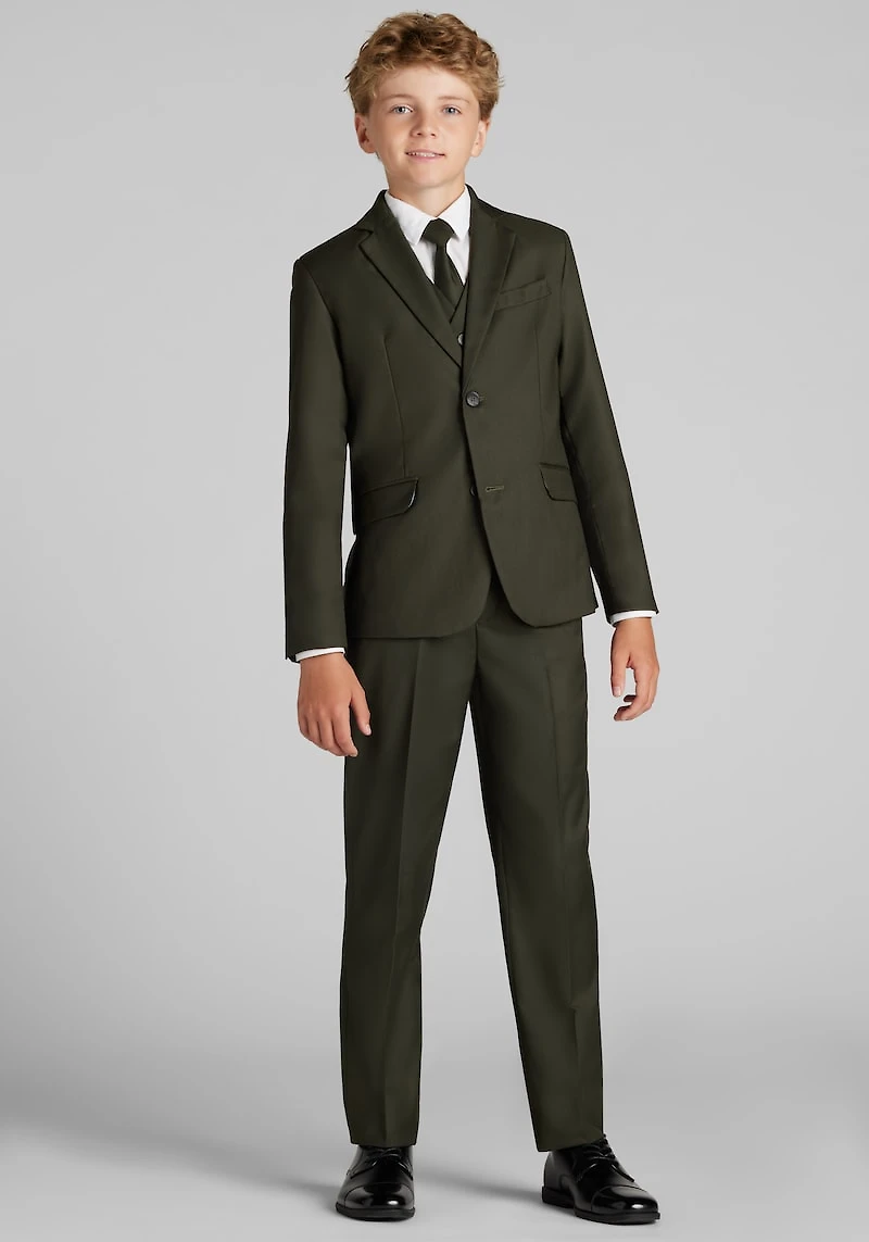 Men's Peanut Butter Collection Slim 007 5-Piece Suit Set at Jos. A. Bank, Green/Olive