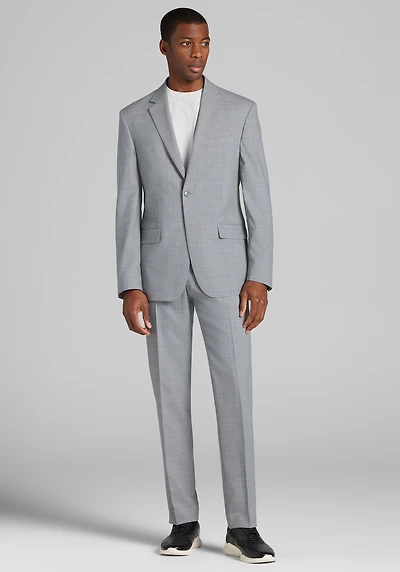 Men's Jos. A. Bank Tailored Fit Wool Blend Suit Separates Medium Plaid Jacket at Jos. A. Bank, Grey