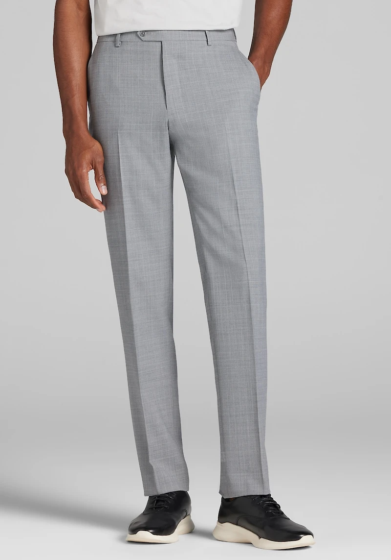 Men's Jos. A. Bank Tailored Fit Wool Blend Suit Separates Medium Plaid Pants at Jos. A. Bank, Grey