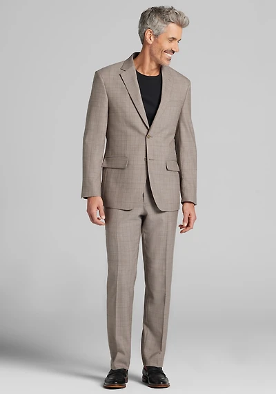 Men's Jos. A. Bank Tailored Fit Wool Blend Plaid Suit Jacket at Jos. A. Bank, Tan