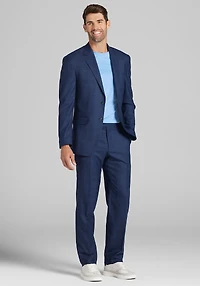 Men's Jos. A. Bank Tailored Fit Wool Blend Plaid Suit Jacket at Jos. A. Bank, Blue/Navy
