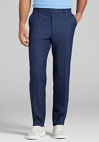 Men's Jos. A. Bank Tailored Fit Wool Blend Plaid Suit Pants at Jos. A. Bank, Blue/Navy
