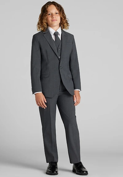 Men's Peanut Butter Collection Slim Fit Luxor 5-Piece Suit Set at Jos. A. Bank, Charcoal/Grey