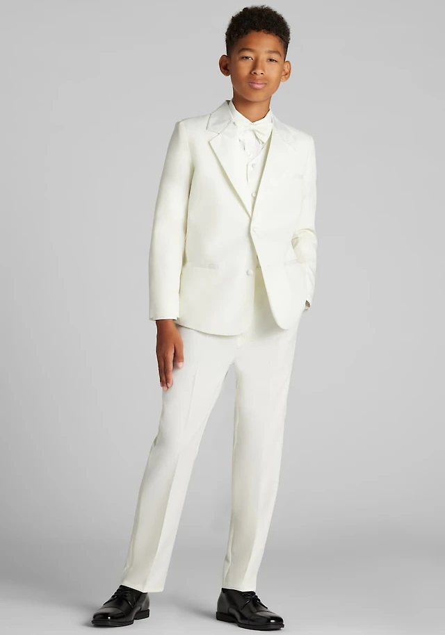 Peanut Butter Collection Bond Boys Tuxedo at Jos. A. Bank, Cream/Ivory/White