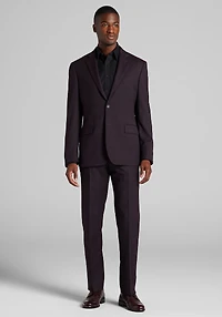 Men's Traveler® COOLMOTION Tailored Fit Plaid Suit Jacket at Jos. A. Bank, Burgundy