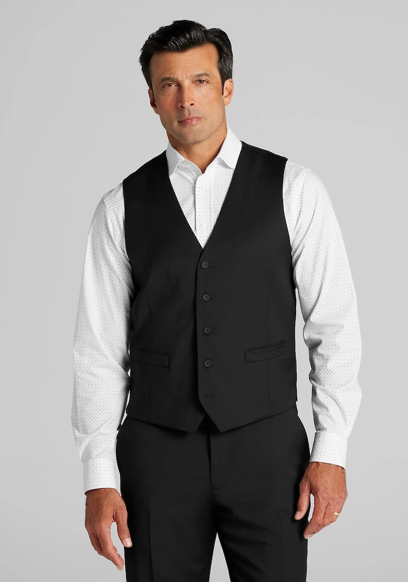 Men's Traveler® COOLMOTION Tailored Fit Suit Vest at Jos. A. Bank, Black