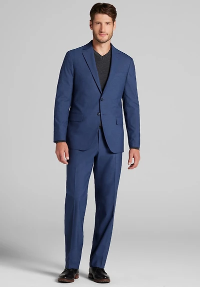 Men's Jos. A. Bank Comfort Stretch Tailored Fit Solid Flannel Suit Jacket at Jos. A. Bank, Blue