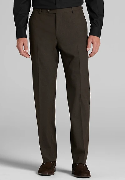 Men's Jos. A. Bank Comfort Stretch Tailored Fit Solid Flannel Suit Pants at Jos. A. Bank, Brown