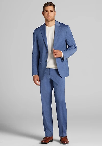 Men's 1905 Navy Tailored Fit Solid Suit Jacket at Jos. A. Bank, Denim Blue