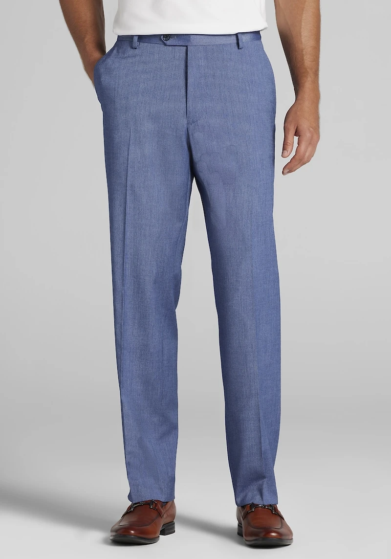 Men's 1905 Navy Tailored Fit Solid Suit Pants at Jos. A. Bank, Denim Blue