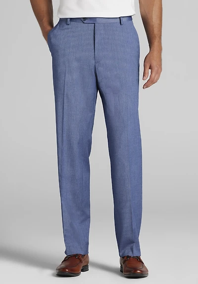 Men's 1905 Navy Tailored Fit Solid Suit Pants at Jos. A. Bank, Denim Blue