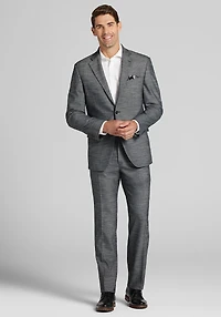 Men's 1905 Navy Tailored Fit Donegal Herringbone Suit Jacket at Jos. A. Bank, Black