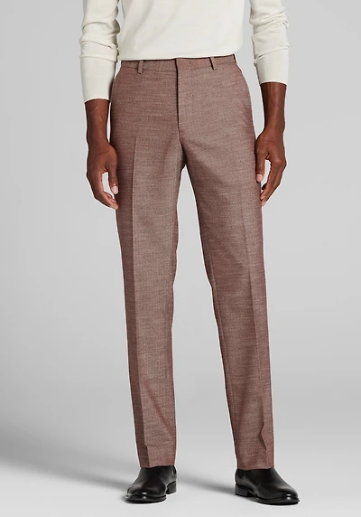 Men's 1905 Navy Tailored Fit Donegal Herringbone Suit Pants at Jos. A. Bank, Orange/Rust,