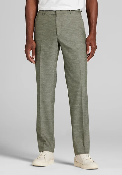 Men's 1905 Navy Tailored Fit Donegal Herringbone Suit Pants at Jos. A. Bank, Green/Olive