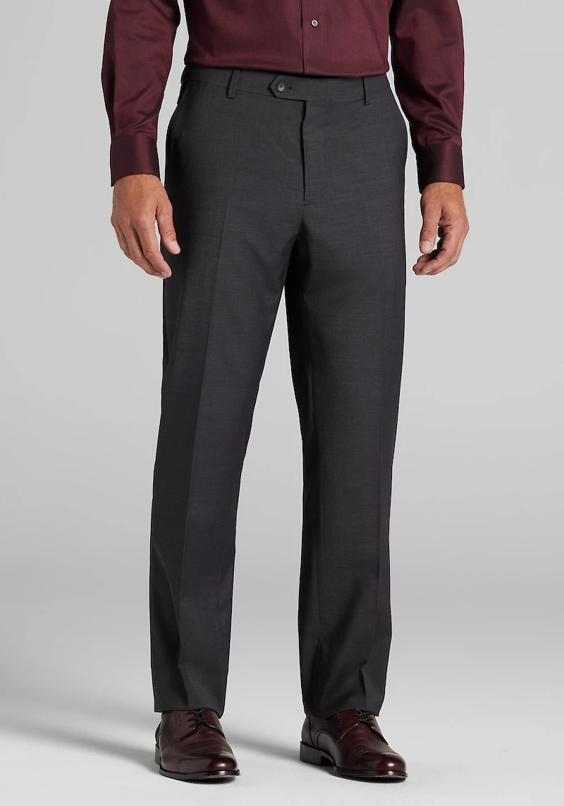 Men's Traveler COOLMOTION Tailored Fit Suit Pants at Jos. A. Bank, Graphite/Grey