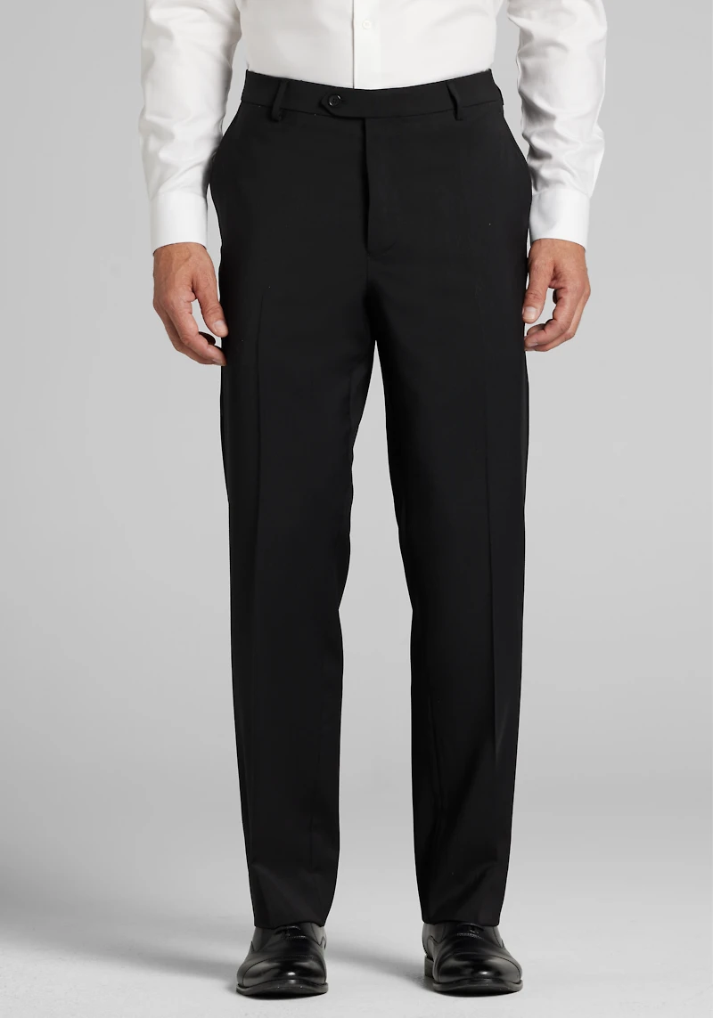 Men's Reserve Collection Tailored Fit Italian Wool Pants at Jos. A. Bank, Black