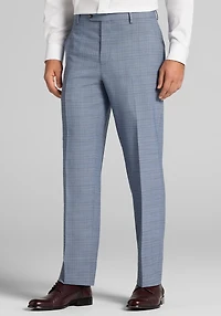 Men's Traveler® COOLMOTION Traditional Fit Plaid Dress Pants at Jos. A. Bank, Light Blue