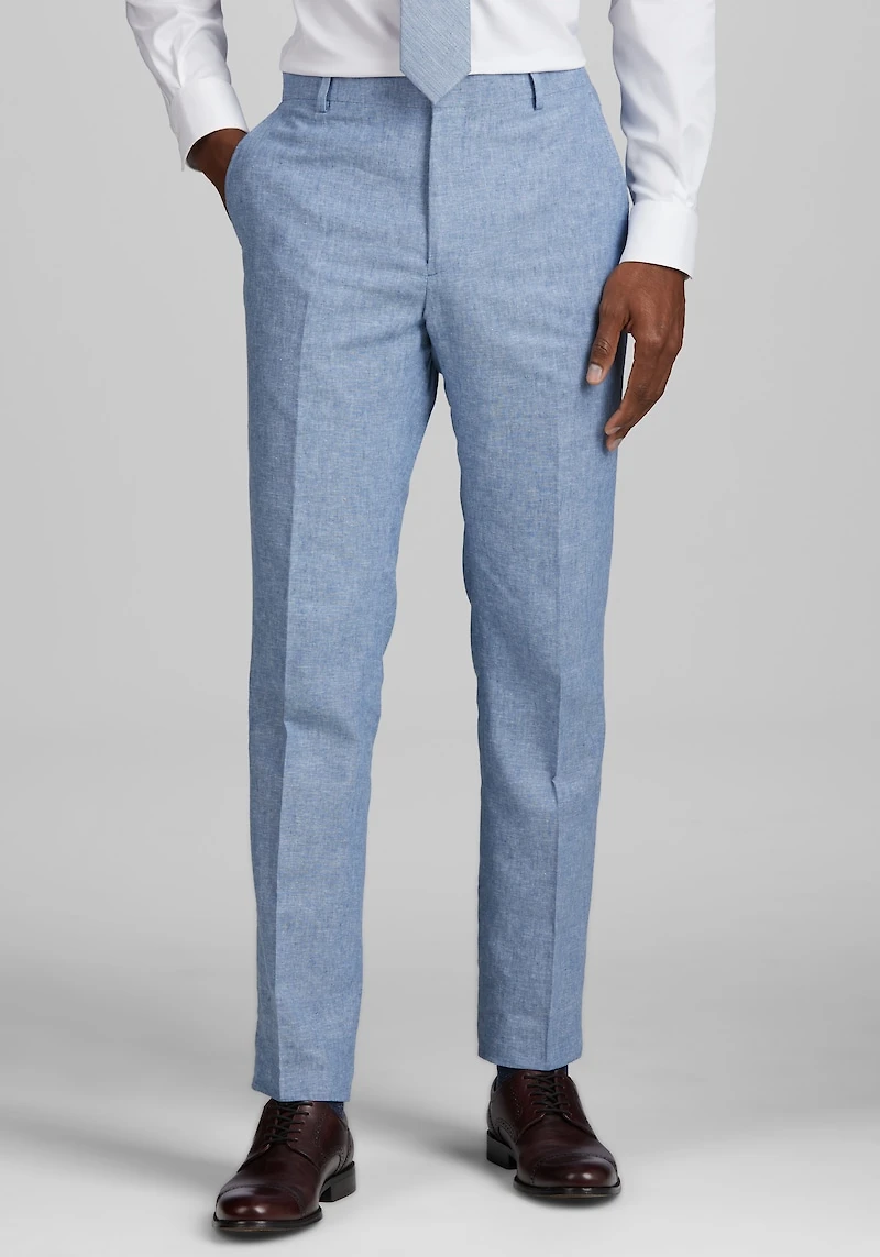 Men's Jos. A. Bank Slim Fit Linen Blend Suit Pants at Jos. A. Bank, Light Blue