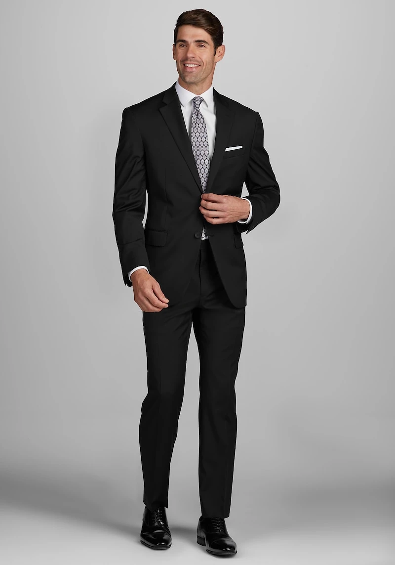 Men's Traveler Performance Collection Tailored Fit Suit Jacket at Jos. A. Bank, Black