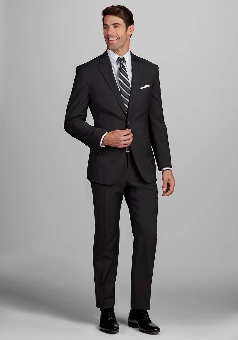 Men's Traveler Performance Collection Tailored Fit Suit Jacket at Jos. A. Bank, Dark Grey