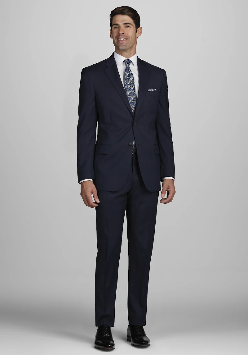 Men's Traveler Performance Collection Tailored Fit Suit Jacket at Jos. A. Bank, Blue