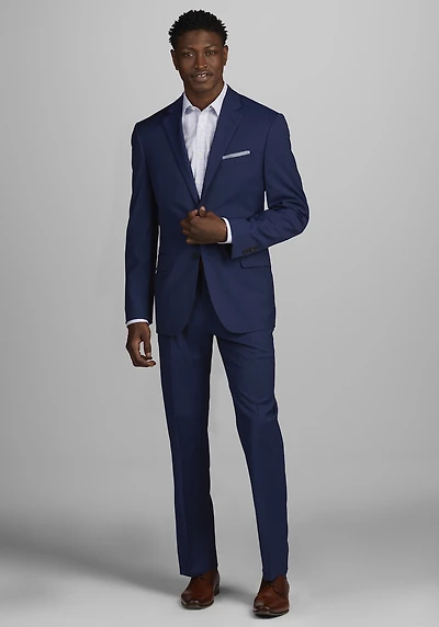 Men's Traveler Performance Collection Tailored Fit Suit Jacket at Jos. A. Bank, Bright Blue