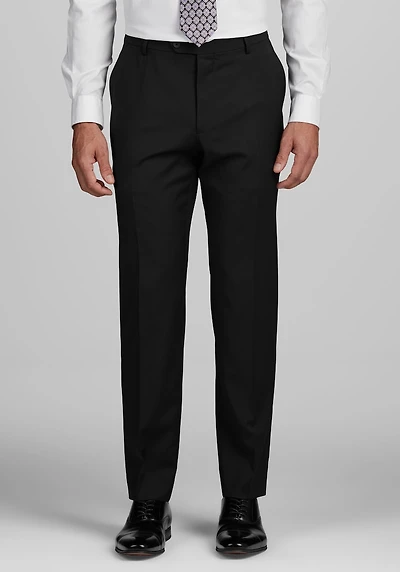 Men's Traveler Performance Collection Tailored Fit Suit Pants at Jos. A. Bank, Black