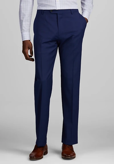 Men's Traveler Performance Collection Tailored Fit Suit Pants at Jos. A. Bank, Bright Blue
