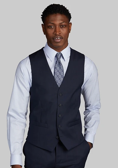 Men's Traveler Performance Collection Slim Fit Suit Vest at Jos. A. Bank, Blue