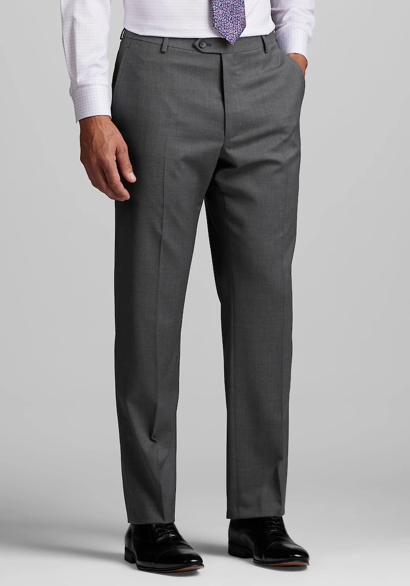 Men's Traveler Performance Collection Tailored Fit Suit Pants at Jos. A. Bank, Dove Grey