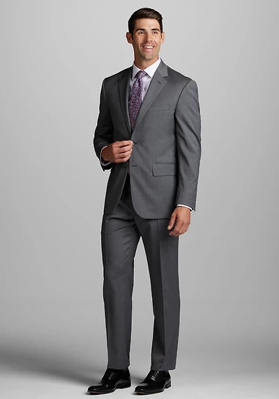 Men's Traveler Performance Collection Tailored Fit Suit Jacket at Jos. A. Bank, Dove Grey