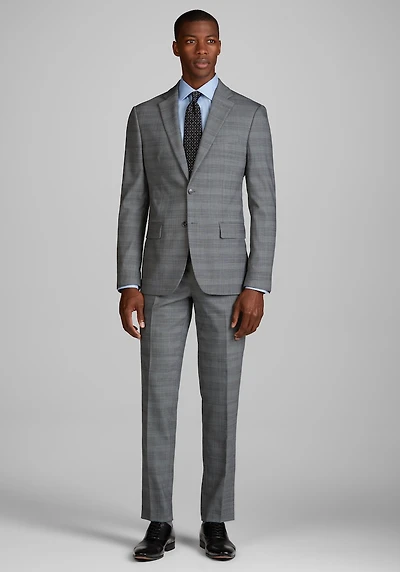 Men's Jos. A. Bank Slim Fit Wool Blend Glen Plaid Suit Jacket at Jos. A. Bank, Light Grey