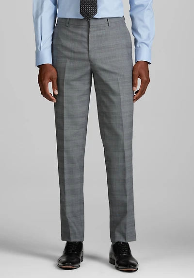 Men's Jos. A. Bank Slim Fit Glen Wool Blend Plaid Suit Pants at Jos. A. Bank, Light Grey