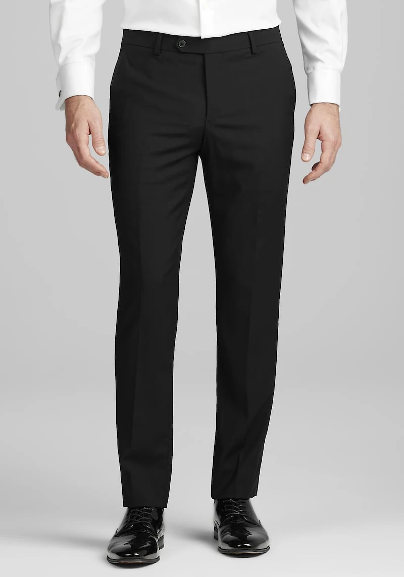 Men's Jos. A. Bank Skinny Fit Wool Blend Tuxedo Suit Pants at Jos. A. Bank, Black
