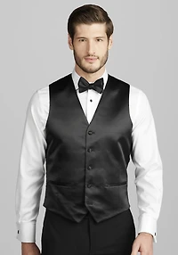 Men's Jos. A. Bank Skinny Fit Wool Blend Tuxedo Suit Vest at Jos. A. Bank, Black